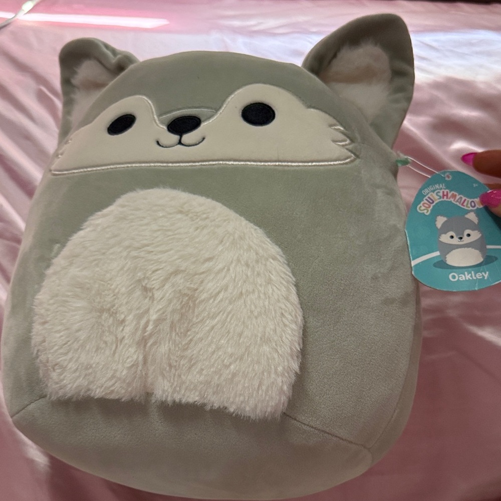 Squishmallows Oakley in Gray and White